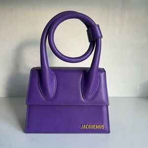 Jacquemus Le Chiquito Noeud Bag. Purple. Brand new with tags - authentic